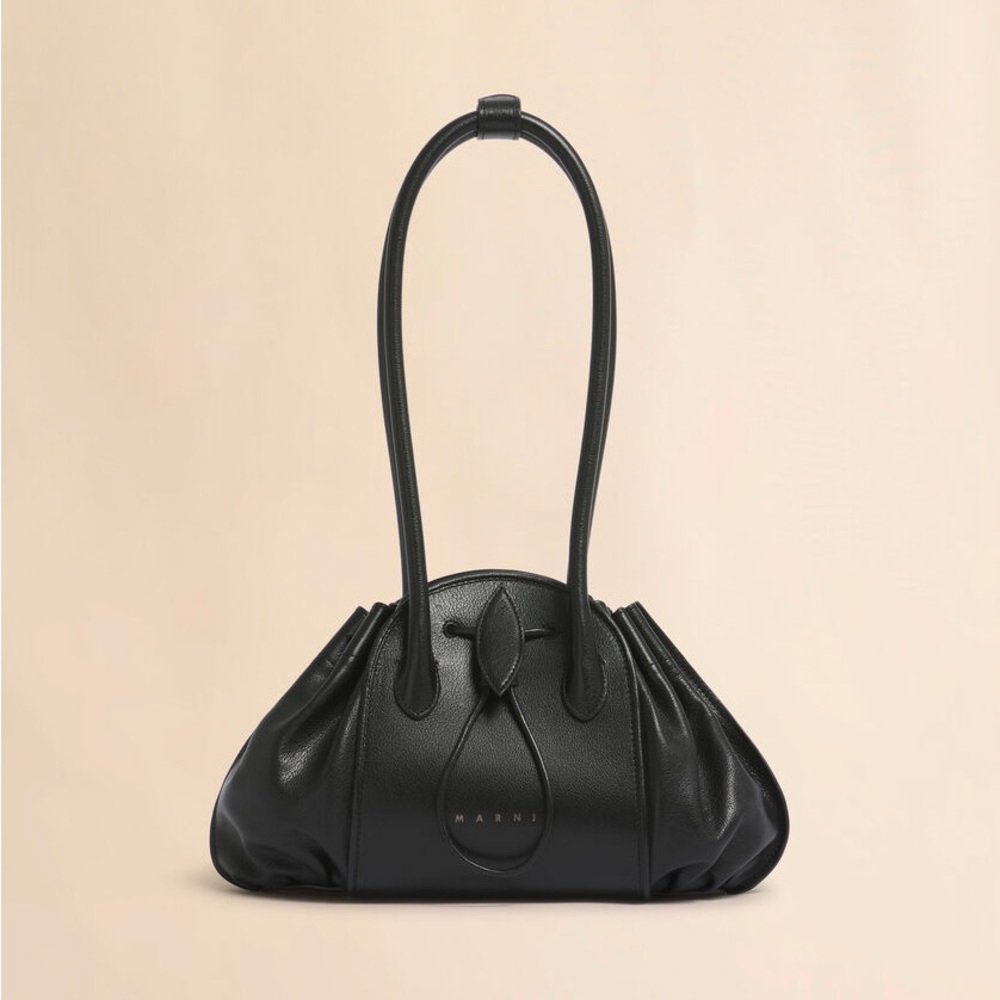 Marni Black Leather Tulipea Women's Bag